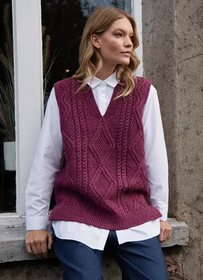 Cara Sleeveless V-Neck Sweater
